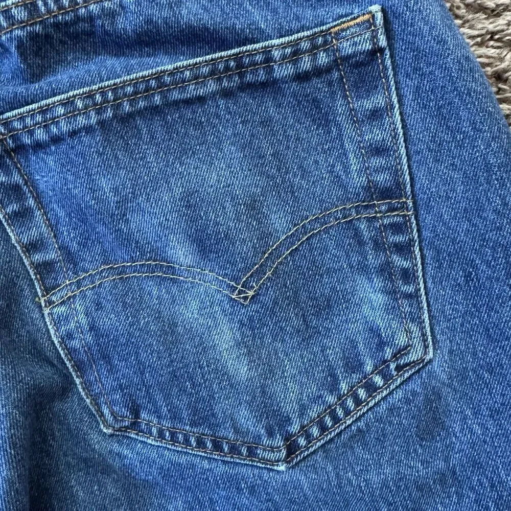 Levis 501 Jeans Mens 36x34 Blue Button Fly Denim Pants Classic Straight
